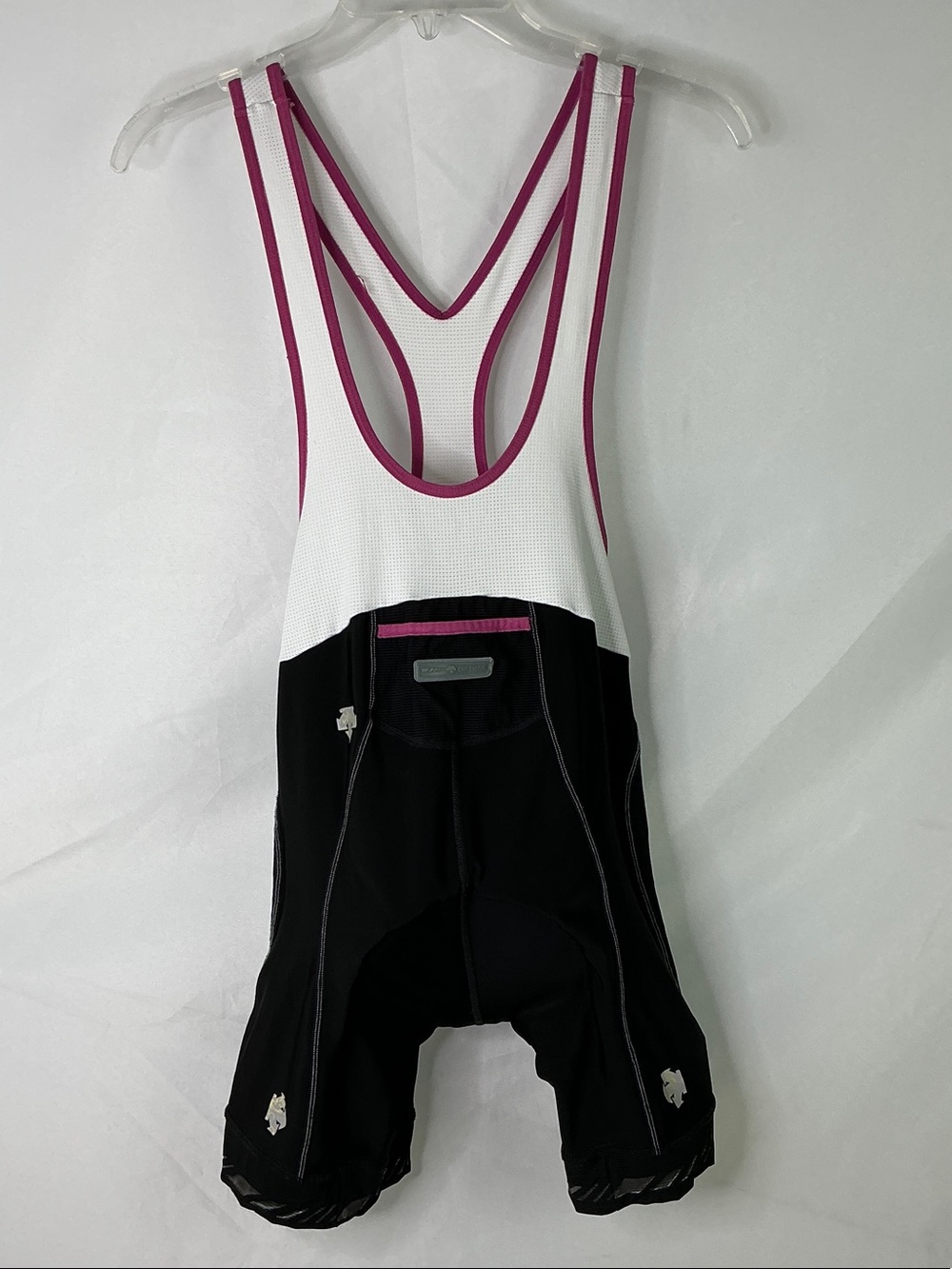 Descente Women's Black Bike Bib Shorts with Pink Trim Women's Size M